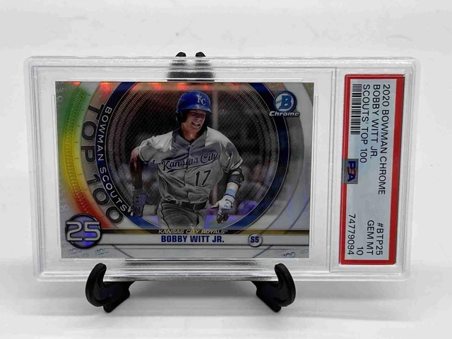 2020 Bowman Scouts Top 100 BOBBY WITT JR. Kansas City Royals #25 PSA 10
