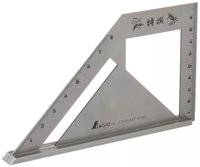 SHINWA Miter Square Metric Stainless Steel Standard Model Carpenter 62081