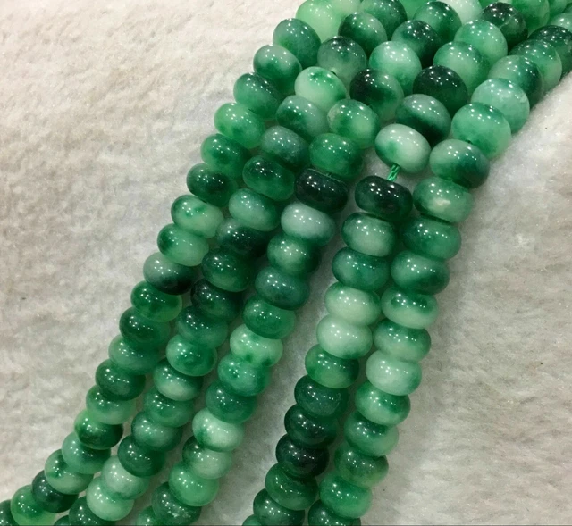 Natural 5x8mm Green Emerald Abacus Gemstones Rondelle Loose Beads 15" AAA