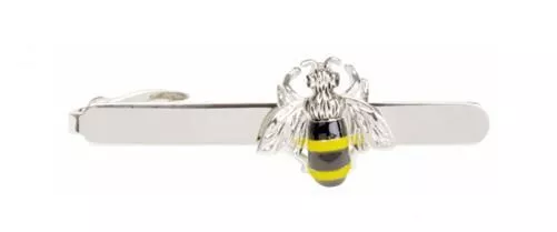 Hommes Bee Rhodium Platedd Cravate Pince