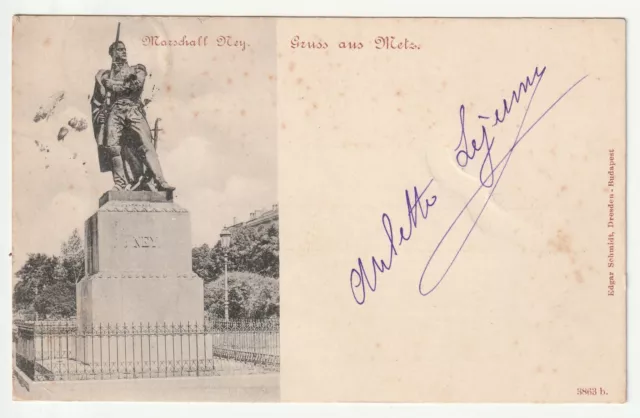 METZ - Moselle - CPA 57 - Monument du Marechal Ney - greeting from...