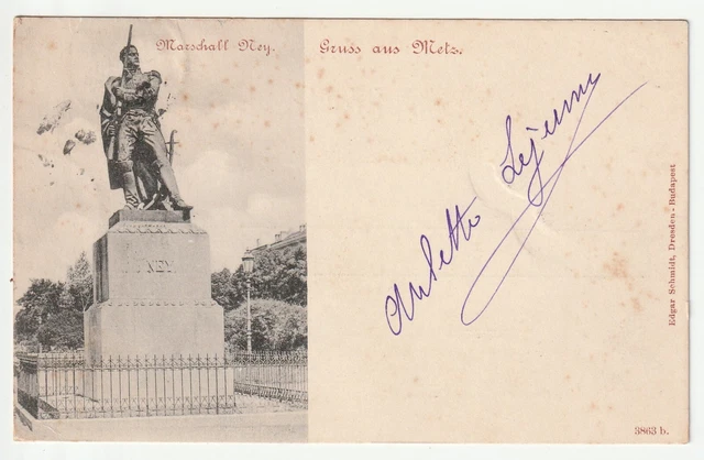 METZ - Moselle - CPA 57 - Monument du Marechal Ney - Gruss aus ...