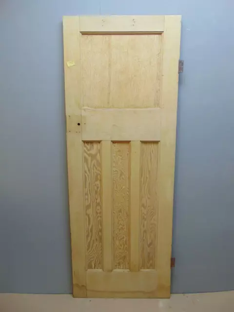 Door 1930's 4 Panel Pine Wooden 28" x 75" Internal  ref 195D