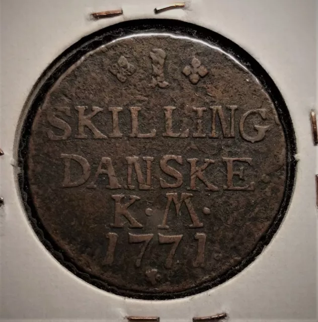 1 Skilling Dansk - Christian VII - Denmark - 1771 - KM# 616.1