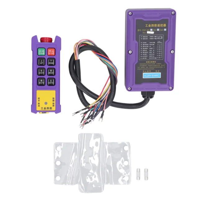 (220V)Crane Remote Control LED Indicator Crane Button Switch Wide Compatibility