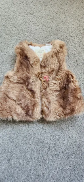 Zara Baby Girl Fur Vest Size 6-9mths