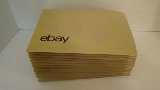 15 Kraft Padded Bubble Mailers With Black Logo 6.5"x9.25"
