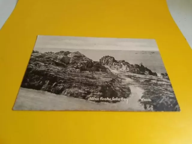 Albec Rocks, Cobo Bay Guernsey Postcard Good Condition Posted 1920