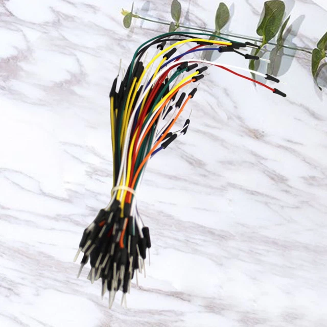 65 Pcs Prototyp-Board-Draht Von Stecker Zu Testlinie Anschlussdraht Runder Kopf