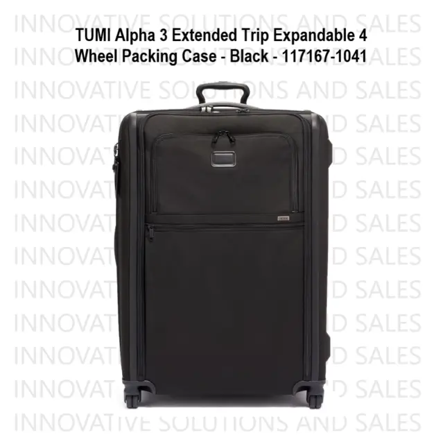 TUMI Alpha 3 Extended Trip Expandable 4 Wheel Packing Case - Black - 117167-1041