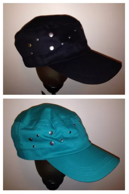 Brand New Womens Collection XIIX Studded Baseball Cap Green or Black