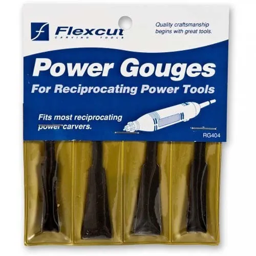 Flexcut RG404 Power Carving Roughing Gouge Set (4 Piece) 810082