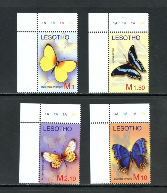 R2408 Lesotho 2007 Schmetterlinge 4v. MNH