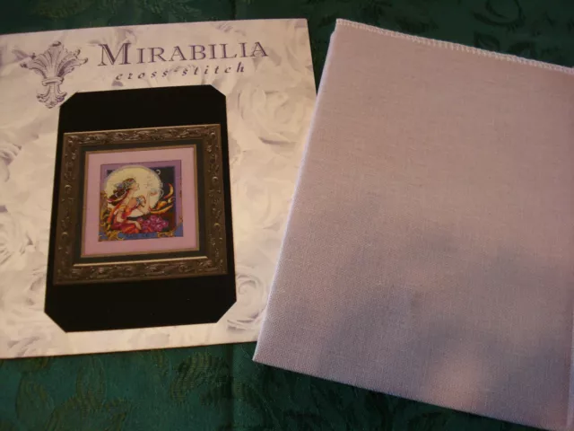 Mirabilia Cross Stitch Chart- Silver Moon Tea- Unopened-Plus Fabric