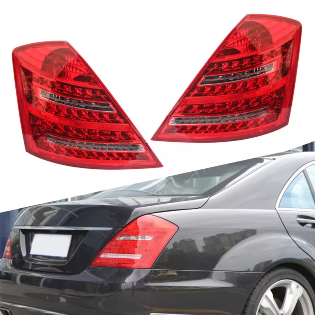 L & R Tail Brake Light Fit For Mercedes Benz W221 S-Class Facelift 2009 to 2012