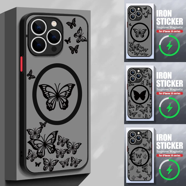 Magsafe Case For iPhone 15 14 Pro Max 13 12 11 Butterfly Hybrid Matte Hard Cover