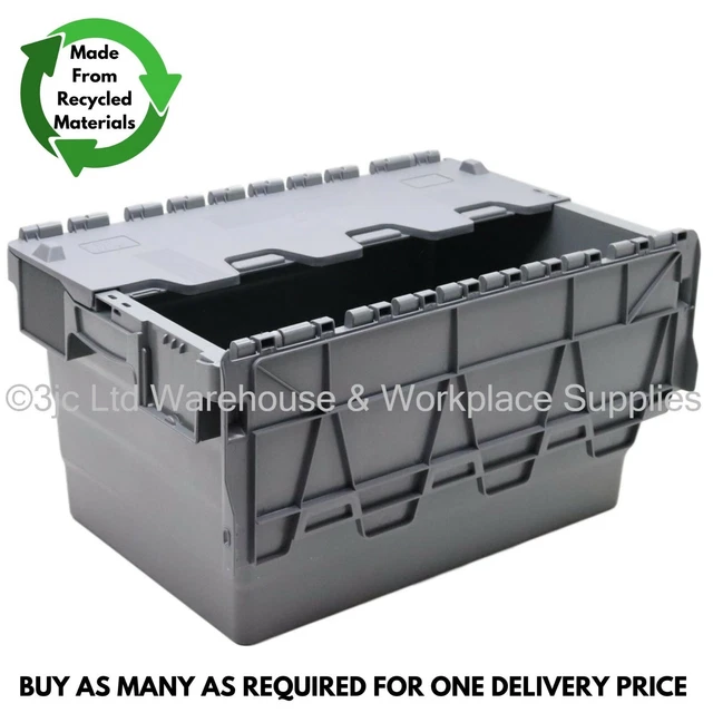 54L HEAVY DUTY Industrial Plastic Storage Distribution Box Boxes