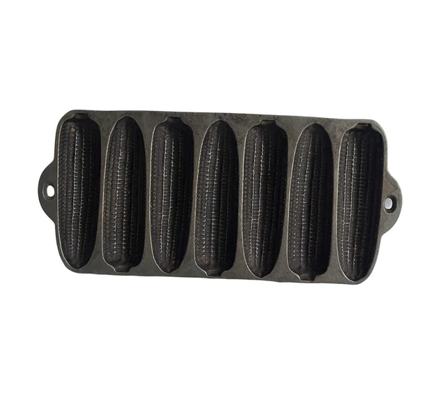 VINTAGE CORNBREAD CAST Iron Mold Pan Skillet Made in USA H Mold 26.36