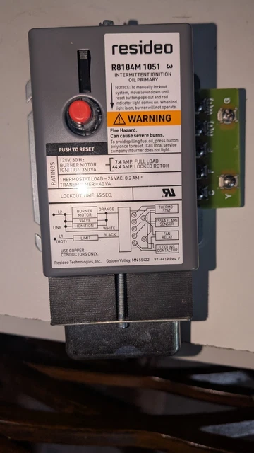 Relay Oil Furnace Fan 90-113: Fan Control Center, 120 VAC Primary