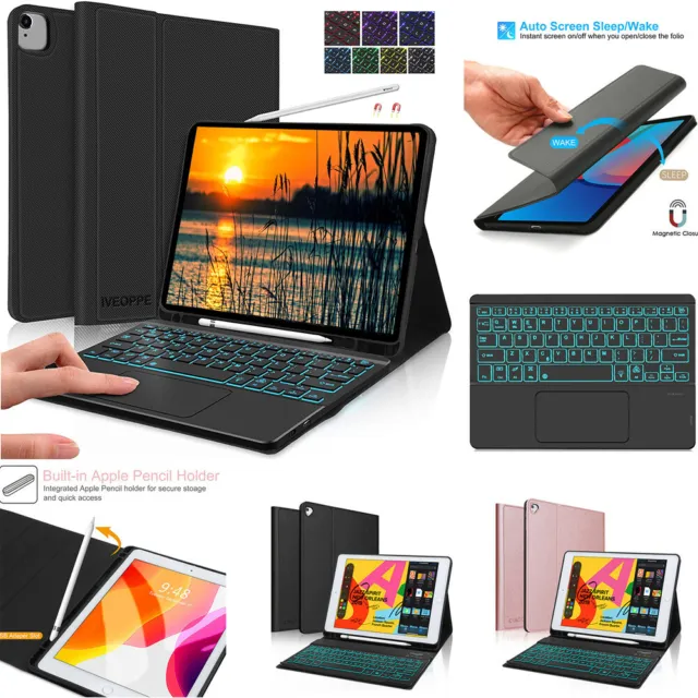Backlit Touchpad Keyboard Case For iPad 5/6/7/8/9th Gen Air 5/4/3/2/1 Pro11 2022
