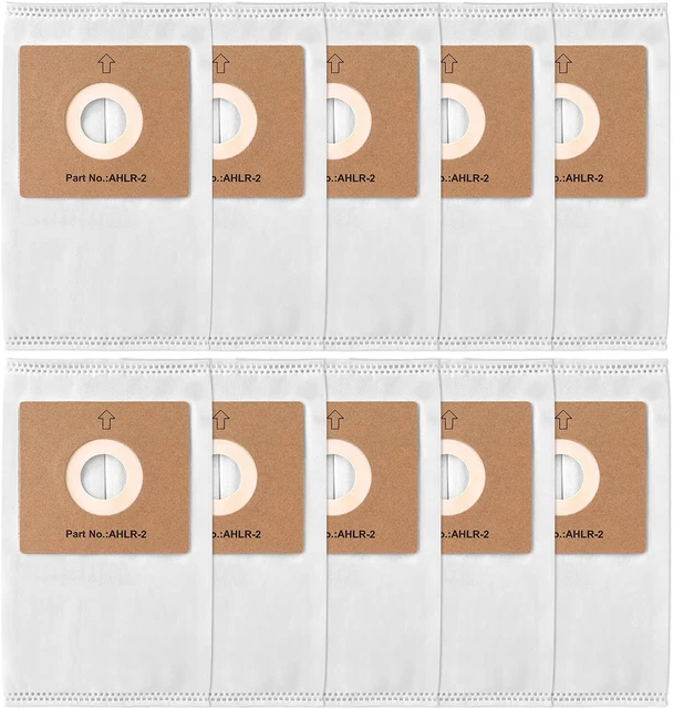10 Pack AHLR-2 HEPA Filter Bags for Atrix AHSC-1 Lil' Red Vacuum Cleaner 2-Quart
