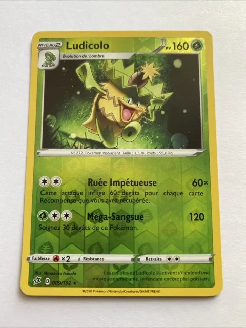 NEW Reverse Ludicolo 009/192 Rebel Clash French Pokemon Card - 160PV