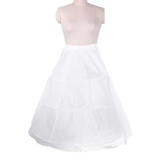 3 Hoops Bridal Crinolines Petticoat Bustle  Gown Wedding Dress Underskirt