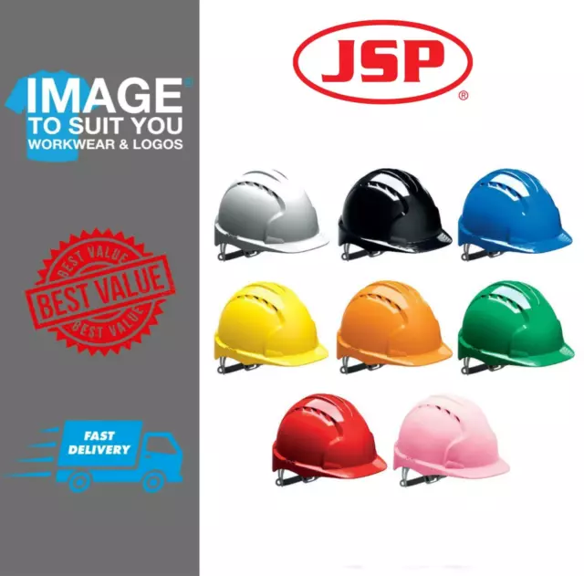 JSP EVO2 Safety Helmet - Vented Slip Ratchet Mid Peak All Colours