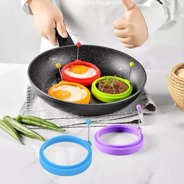 Silicone Egg Pancake Ring Breakfast Frying Egg Mould Omelette Fried Egg Molds