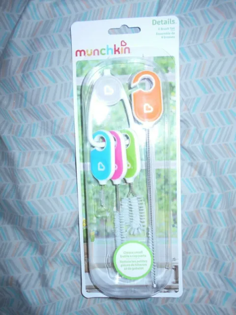 Munchkin 4 Pc Baby Bottle Brush Set