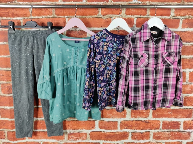 Girls Bundle Age 6-7 Years Next Gap Blue Zoo Leggings Top Shirt Blouse Set 122Cm