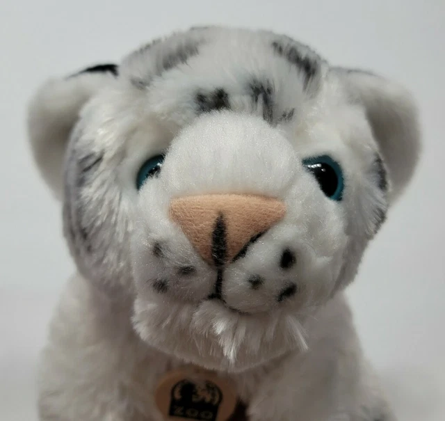WILD REPUBLIC DENVER Zoo White Tiger Cub 12" Siberian Stuffed Animal