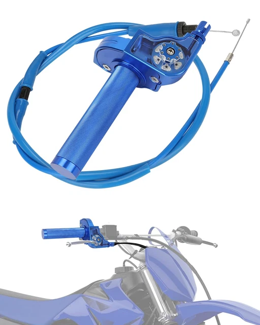 Blue 7/8 22mm Quick Twist Throttle, Cable, YZ125, TTR 125, PW50, SSR 125