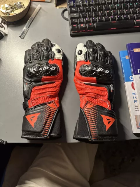 Guanti Da Moto Dainese In Pelle Lunghi Carbon 4 Long Leather Gloves Carbonio Dcp