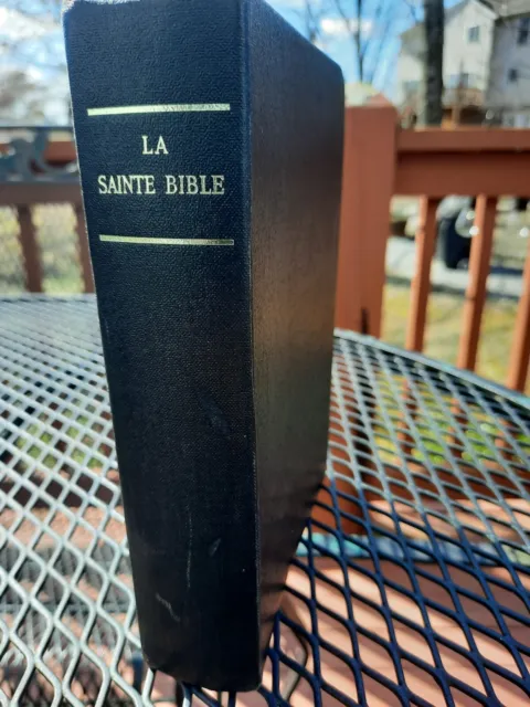 Vintage Antique French Bible, La Sainte Bible- Louis Segond 1960 Paris Hardcover