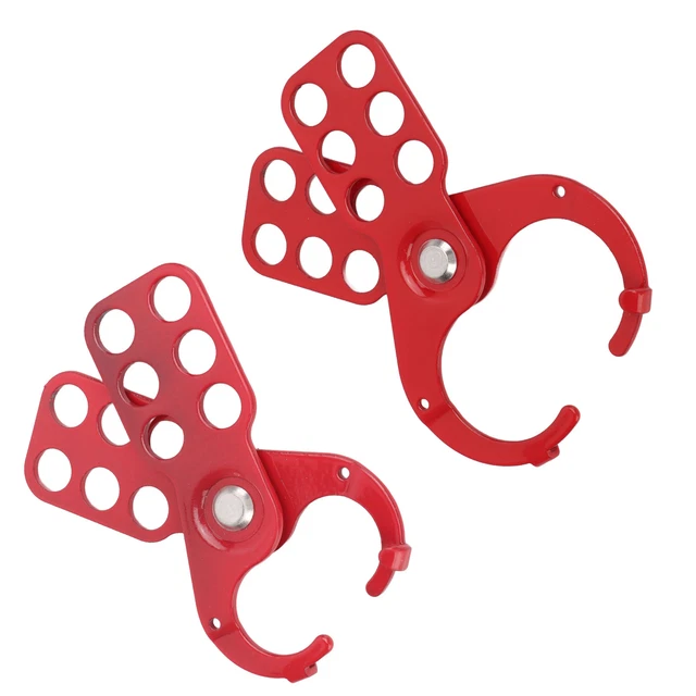 6 HOLE 6LINK Lockout Tagout Safe Hasp Lock Steel Tamper Proof Set For