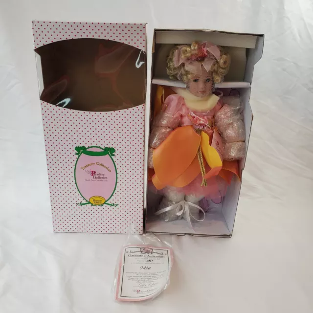 Paradise Galleries Treasury Collection Mia Porcelain Doll Limited Edition New