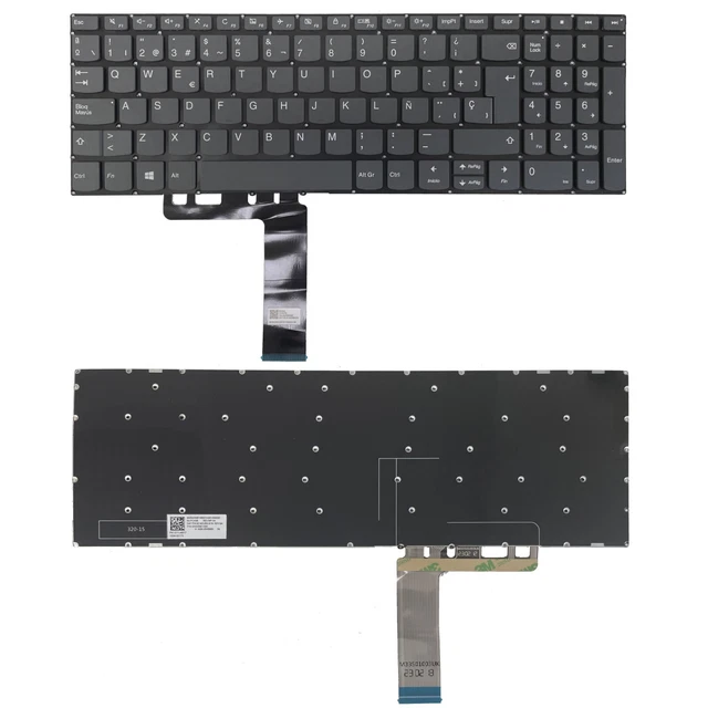 PORTATIL MOVIL Teclado Compatible Con Lenovo IDEAPAD V130-15IKB V130-15IGM 9Z.NCSSN.10S Teclas Recambio Keyboard Replacement Piezas Renovar Interior Laptop PC Computadora F&aacute;cil