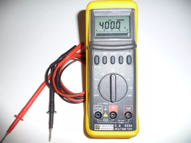 Multimeter / Multimètre numérique CA5220 Chauvin Arnoux, 600V c.a. 10A c.a.,