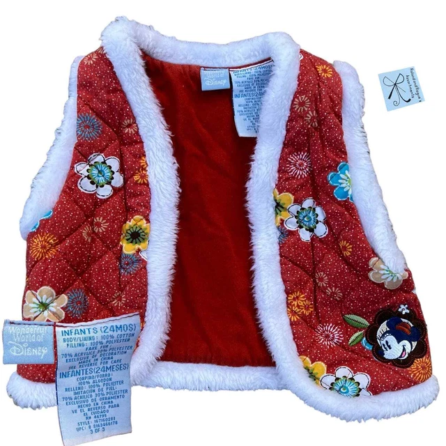 The Wonderful World of Disney Minnie Mouse Boho Vest Baby Sz 24 months