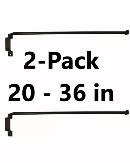 2- Pack ACHIM Innovative 20 - 36 in Swing Arm Curtain Rod - Oil Rubbed Bronze