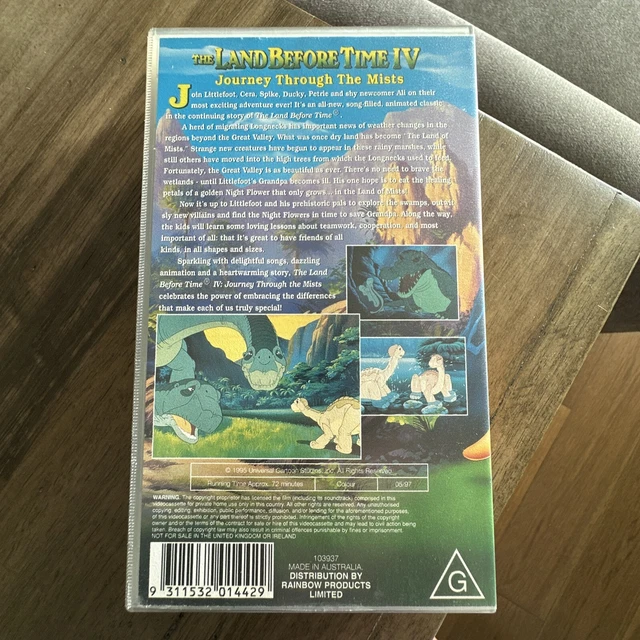 THE LAND BEFORE TIME 4 Journey Through The Mists VHS Video Tape EUR 1 ...
