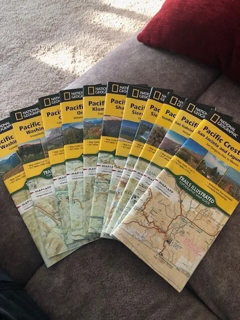 Pacific Crest Trail Maps National Geographic Complete PCT Topo Map Pack Bundle