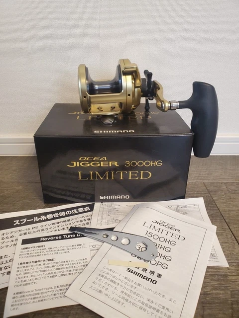 Shimano 14 OCEA JIGGER LIMITED 3000HG Right Handle Baitcasting Reel Used F/S