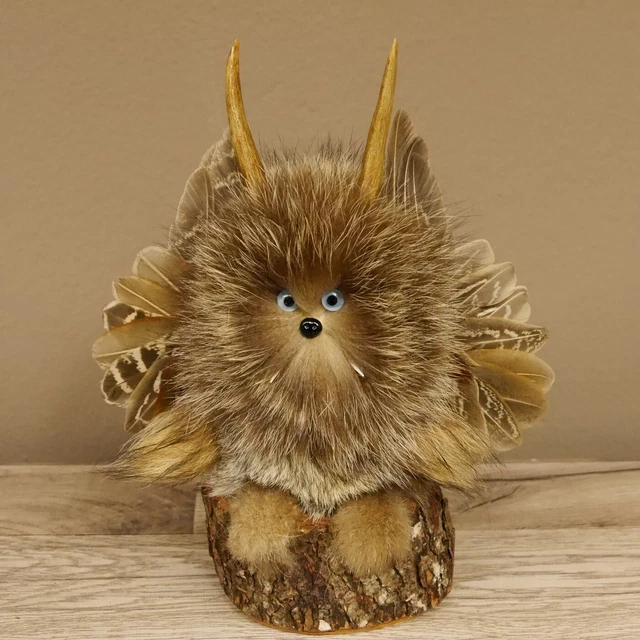Pequeño Wolpertinger Preparado Taxidermy Con Azul Claro Ojos Y Ala #86.2.95