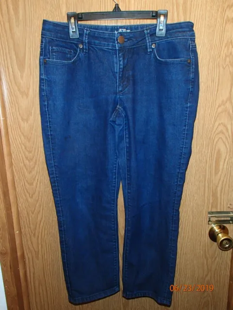 Womens Ann Taylor Loft Curvy Crop Blue Jean Capri Pants Size 6 Inseam 23
