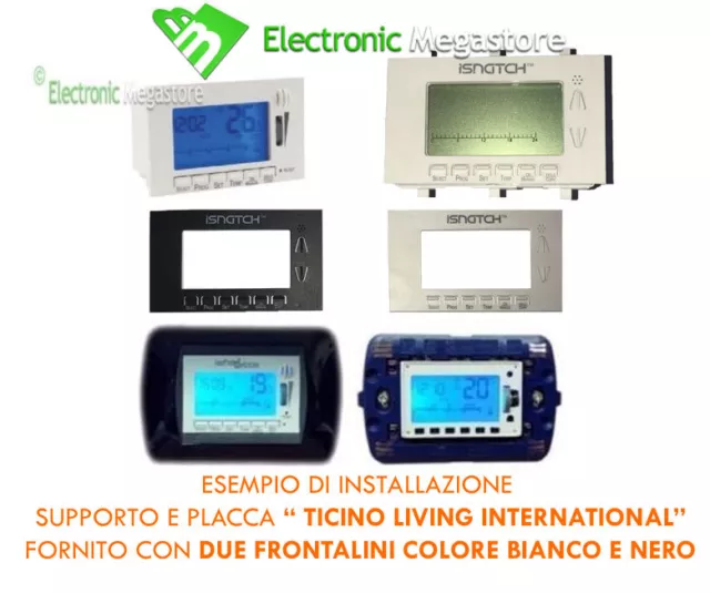 Bpt termostato digitale incasso compatibile Bticino Living NOW Sabbia  Bianco Nero - TA350 TA/350