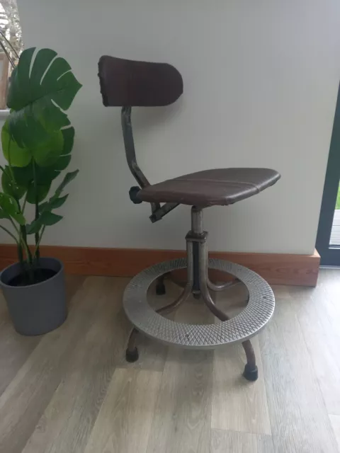 Industrial Machinist Chair Stool Full Adjustable Backrest And Height