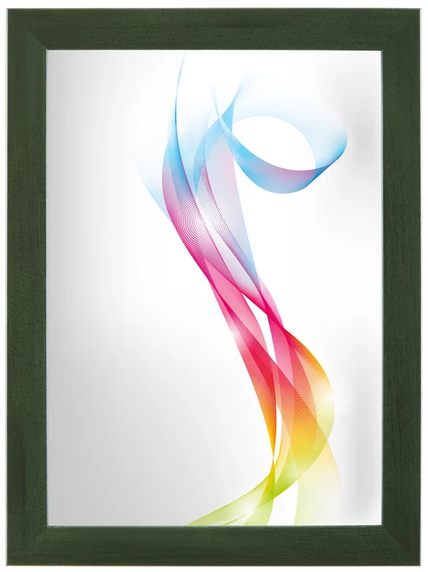 ByMoris Cornice per foto personalizzata 32 x 45 cm in Pino Nero con vetro acrilico antiriflesso, poster puzzle ritratto cornici in legno