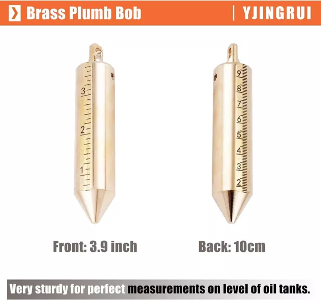 Oil Tank Gauging Tapes Explosion-proof w/ 33ft Brass Plumb Bob for Oil Measure 3